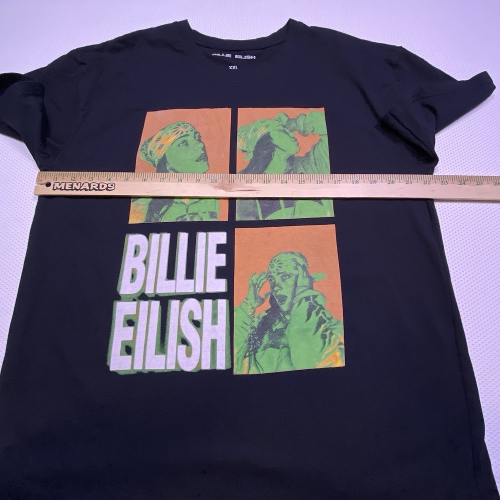 Billie Eilish 3 Photo Graphic Short Sleeve Cotton Lash Music T-Shirt XXL - Picture 3 of 5
